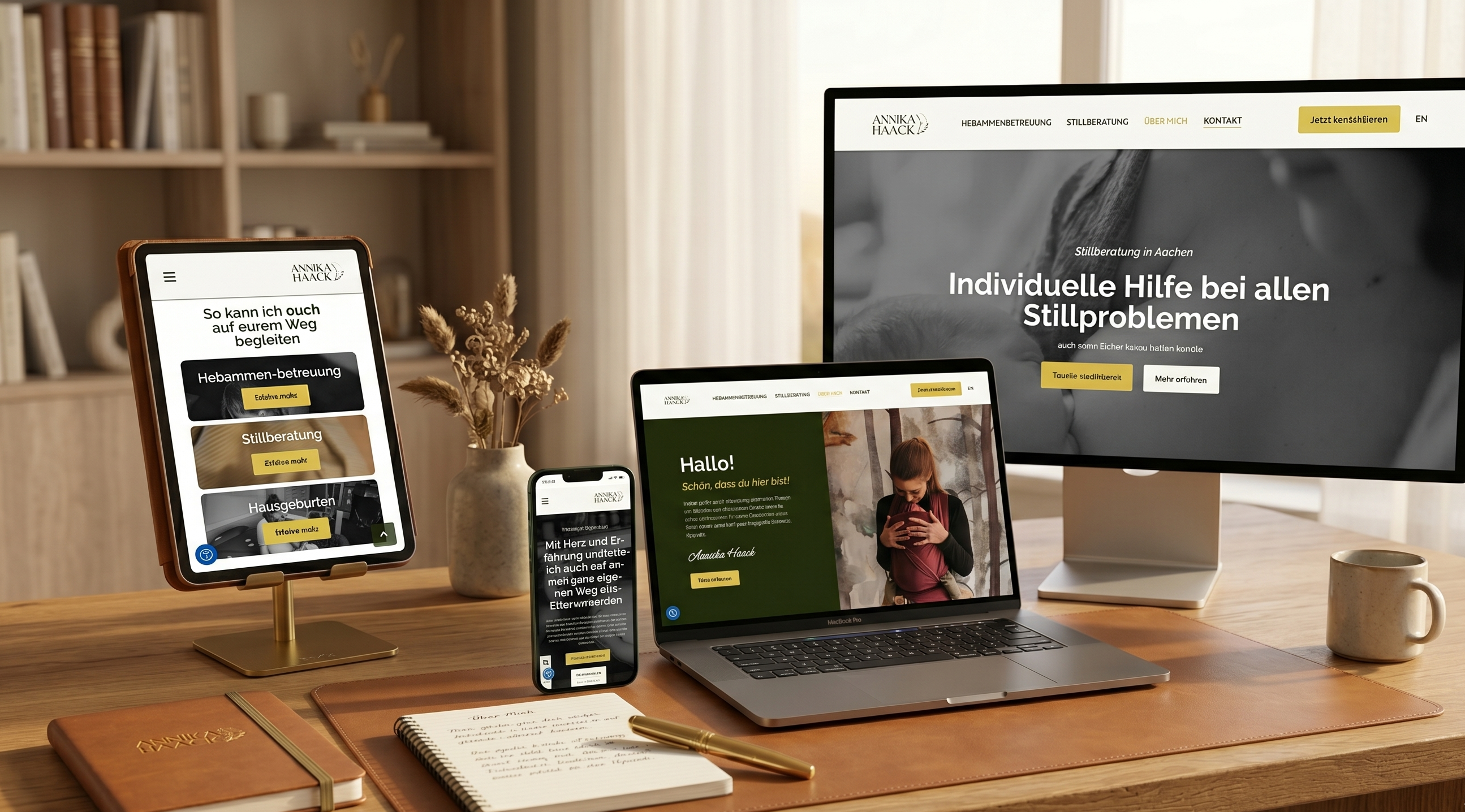 Annika Haack yoga website project preview